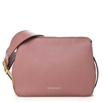 Burberry Soft Grain Calfskin House Check Small Helmsley Crossbody Dusty Pink 1 of 10