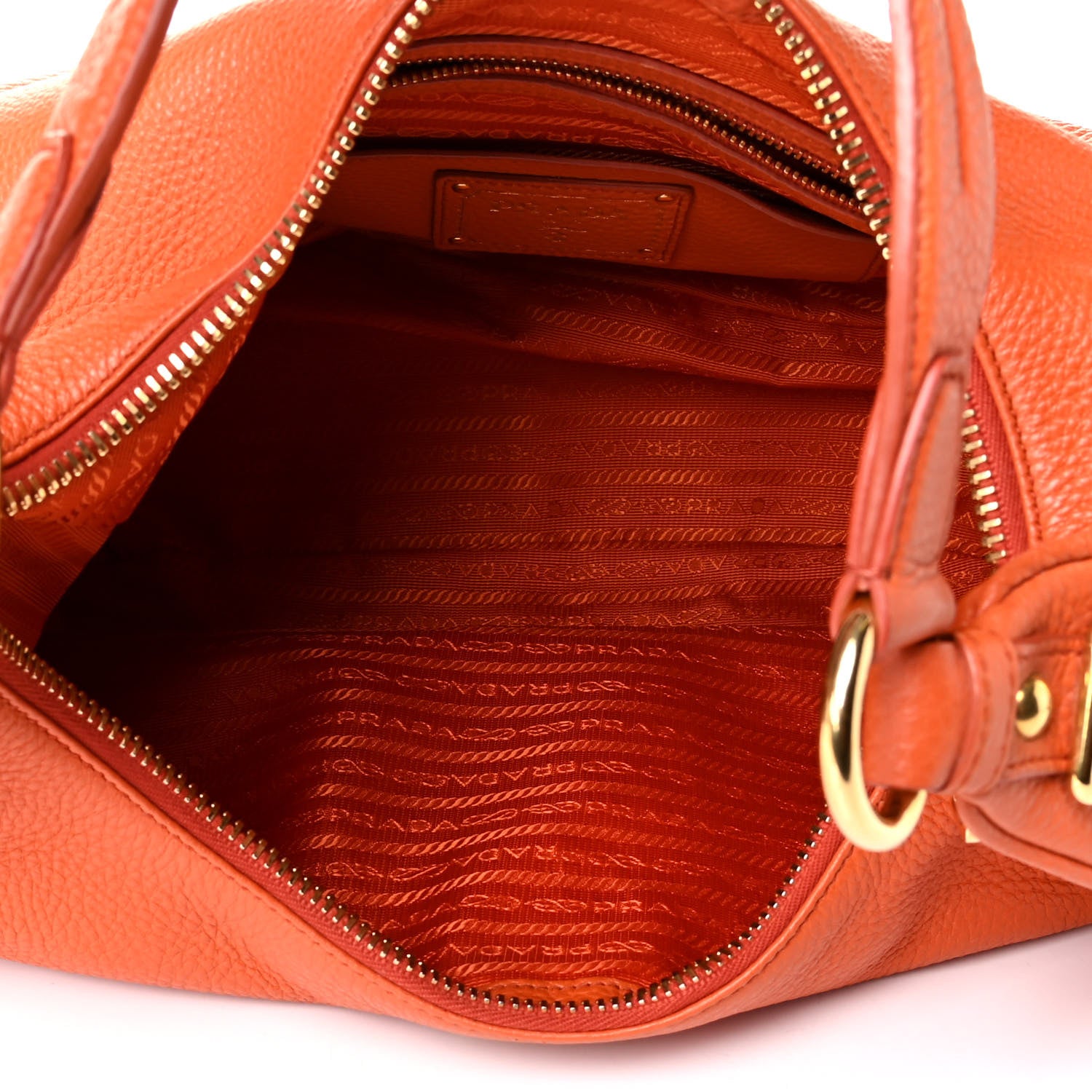 Prada Vitello Daino Hobo Papaya 4 of 6