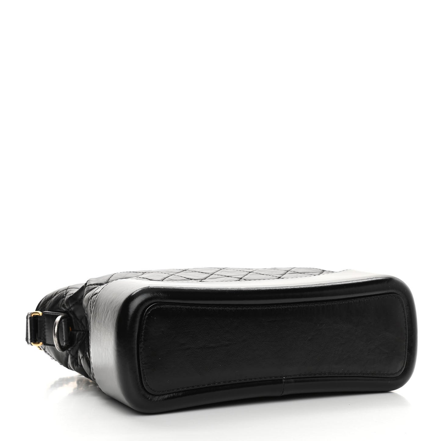 Aged Calfskin Quilted Medium Gabrielle Hobo Black