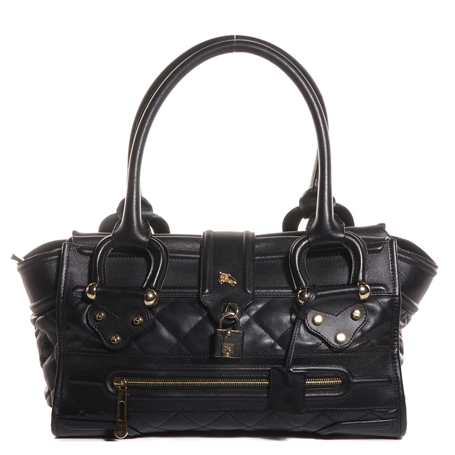 Burberry Quilted Calfskin Large Manor Tote Black 1 of 8
