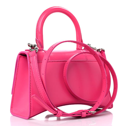 Balenciaga Shiny Box Calfskin Hourglass Top Handle Bag XS Acid Fuchsia 3 of 11