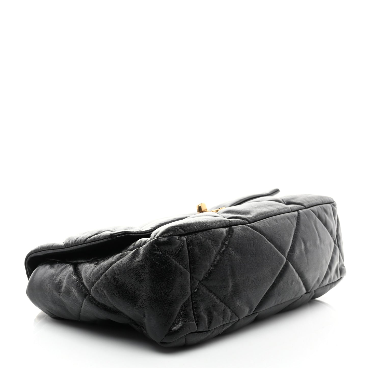 Goatskin Quilted Large Chanel 19 Flap Black