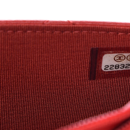 Chanel Lambskin Quilted Trendy CC Wallet On Chain WOC Red 8 of 12
