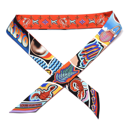 Louis Vuitton Silk Monogram Astro Scorpio Bandeau Red 1 of 3