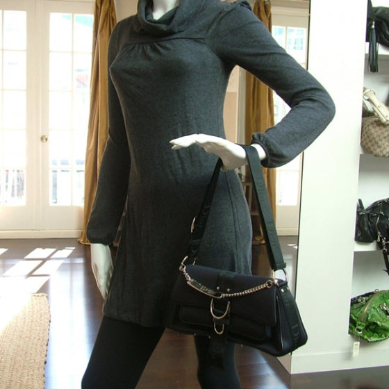 Christian Dior Canvas Shoulder Bag Black 2 of 11