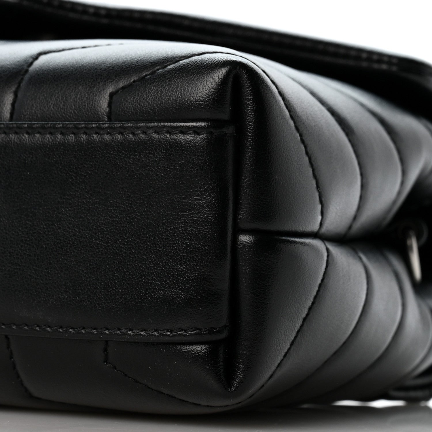 Saint Laurent Calfskin Y Quilted Monogram Toy Loulou Crossbody Bag Black 9 of 11