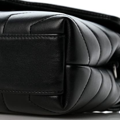 Saint Laurent Calfskin Y Quilted Monogram Toy Loulou Crossbody Bag Black 9 of 11