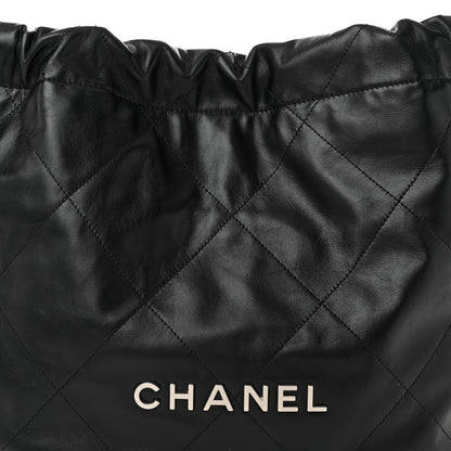 Chanel Shiny Calfskin Quilted Chanel 22 Black 9 of 11