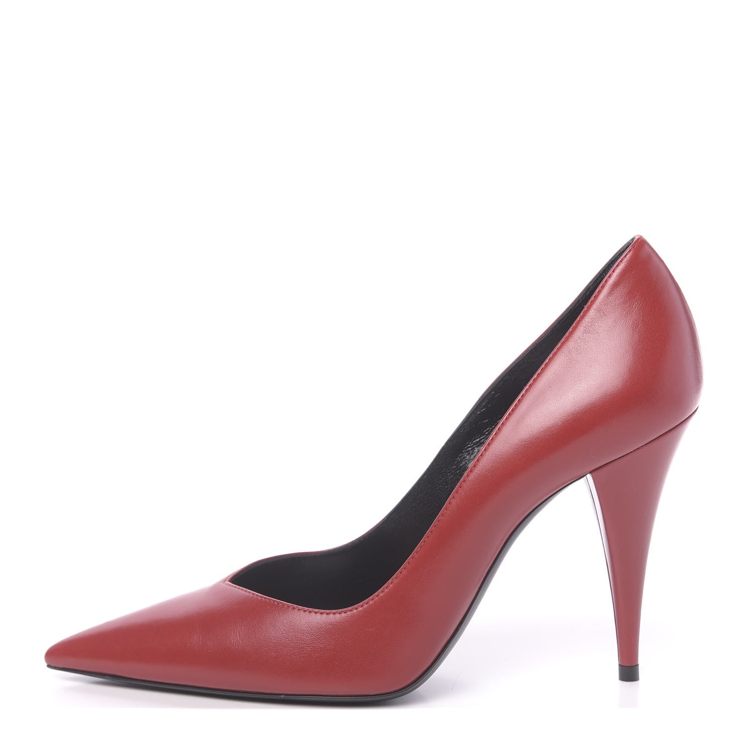 Saint Laurent Calfskin Kiki 100 Pumps 37.5 Red 1 of 9