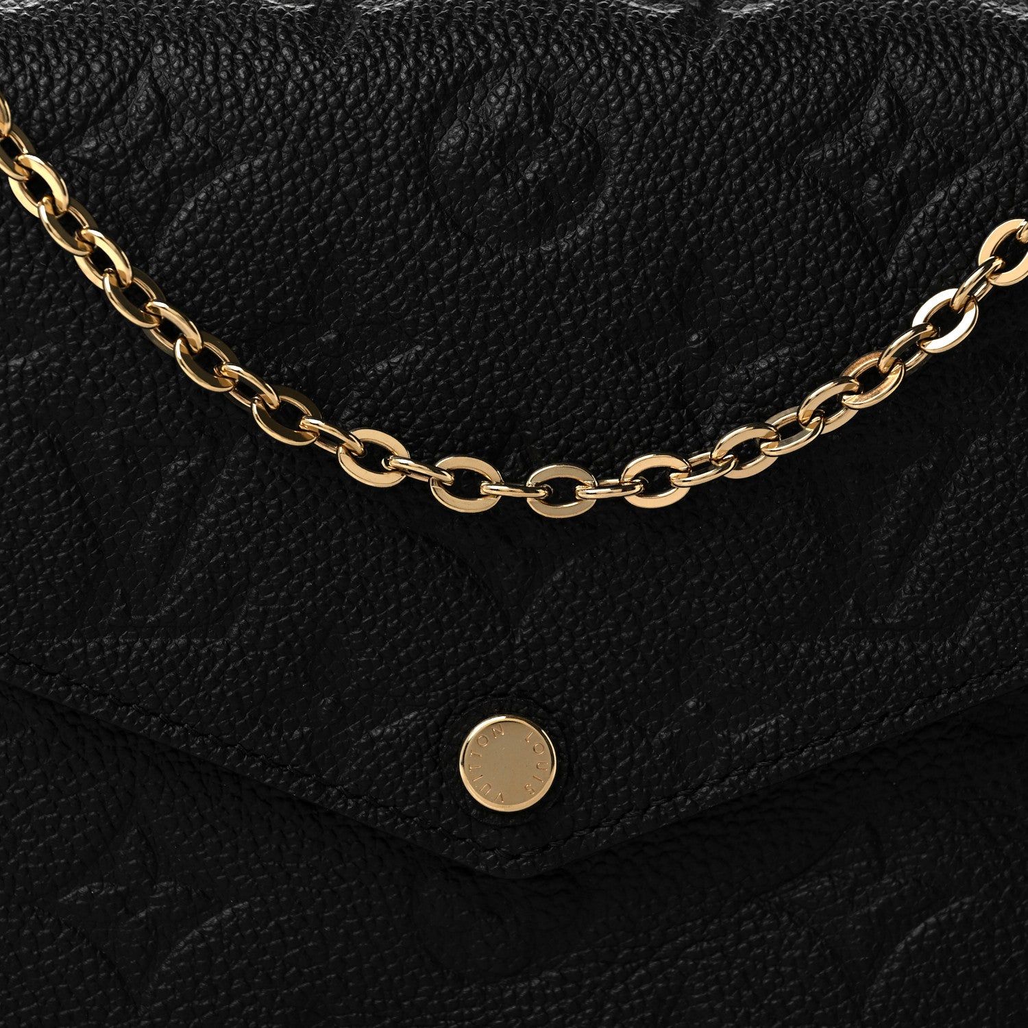 Louis Vuitton Empreinte Pochette Felicie Chain Wallet Black 7 of 10
