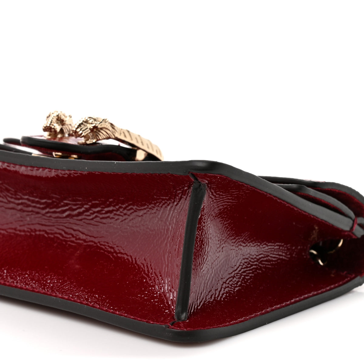 Crinkled Patent Mini Dionysus Shoulder Bag Rosso Ancora Red
