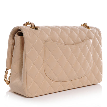 Chanel Caviar Quilted Medium Double Flap Beige Clair 3 of 9