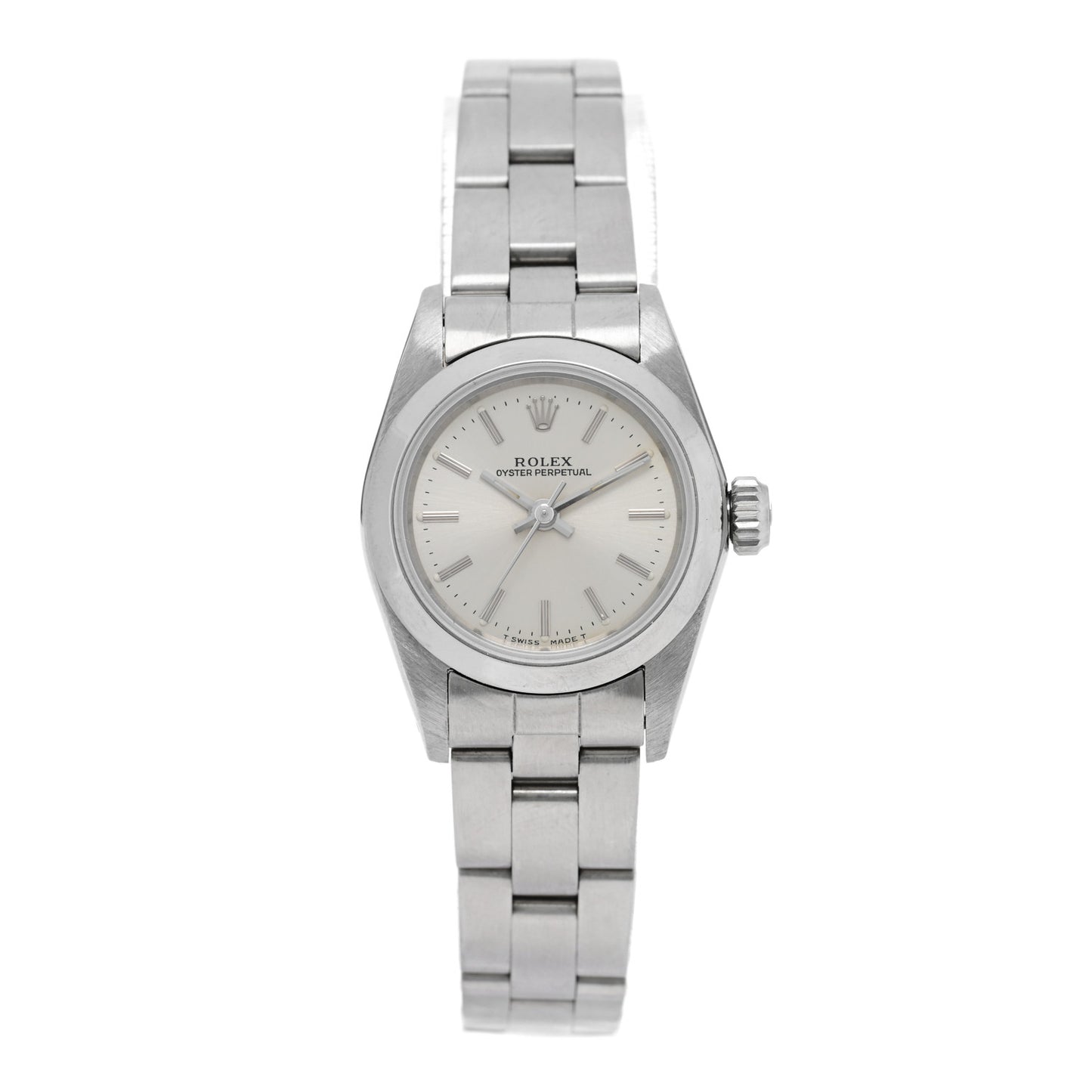 Stainless Steel 24mm Oyster Perpetual Watch Silver 67180