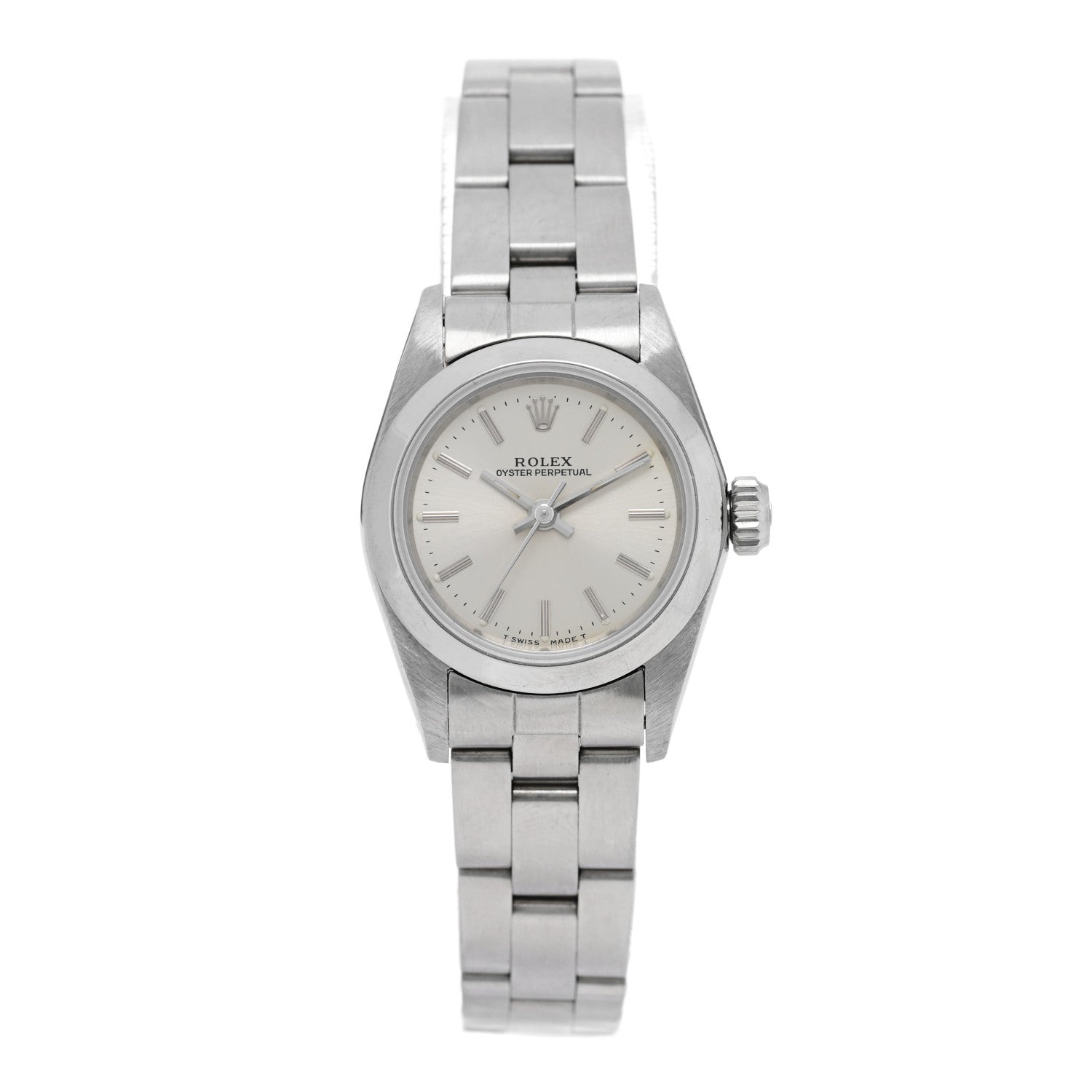 Rolex Stainless Steel 24mm Oyster Perpetual Watch Silver 67180 1 of 4