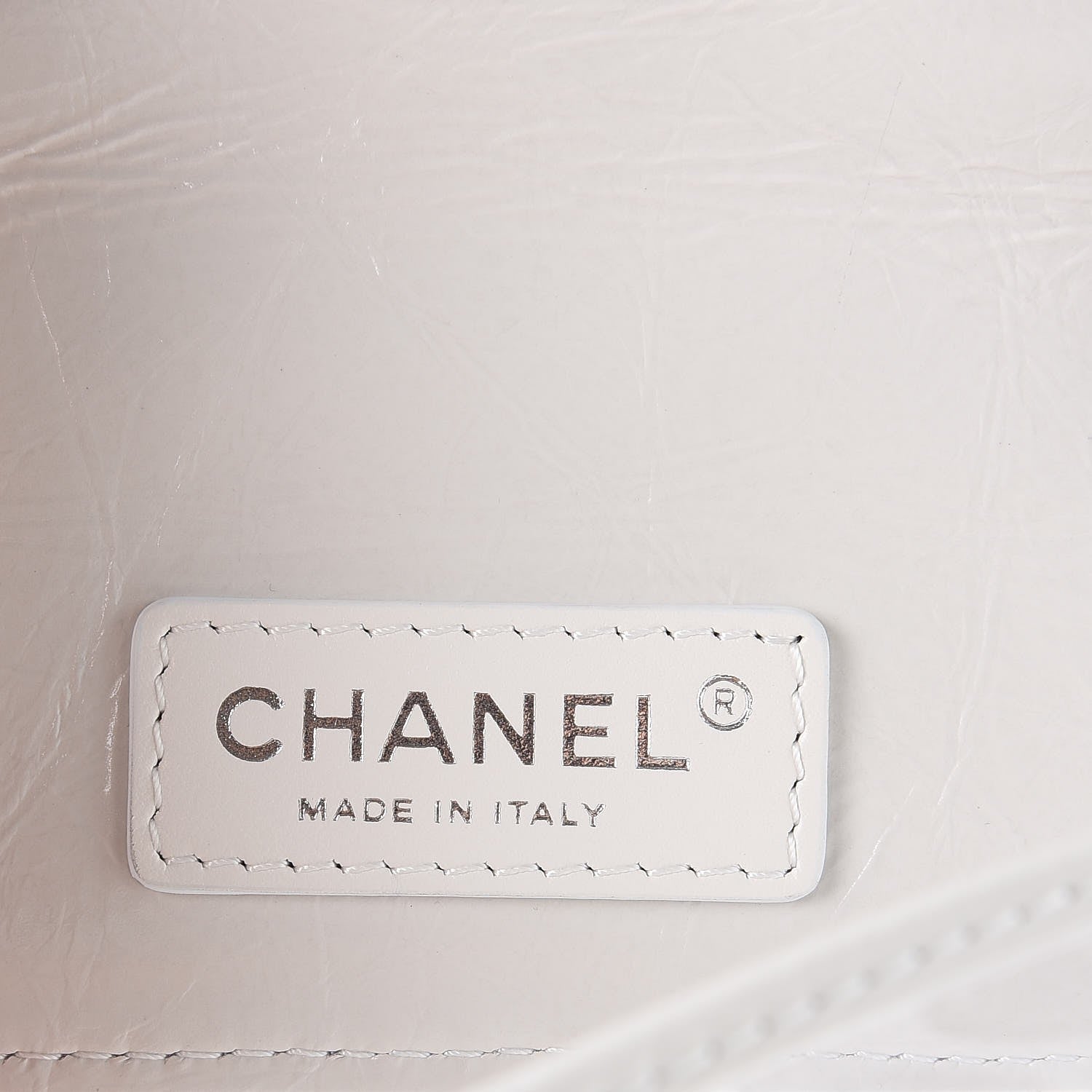 Chanel Crumpled Calfskin PVC Quilted Backpack White 7 of 9