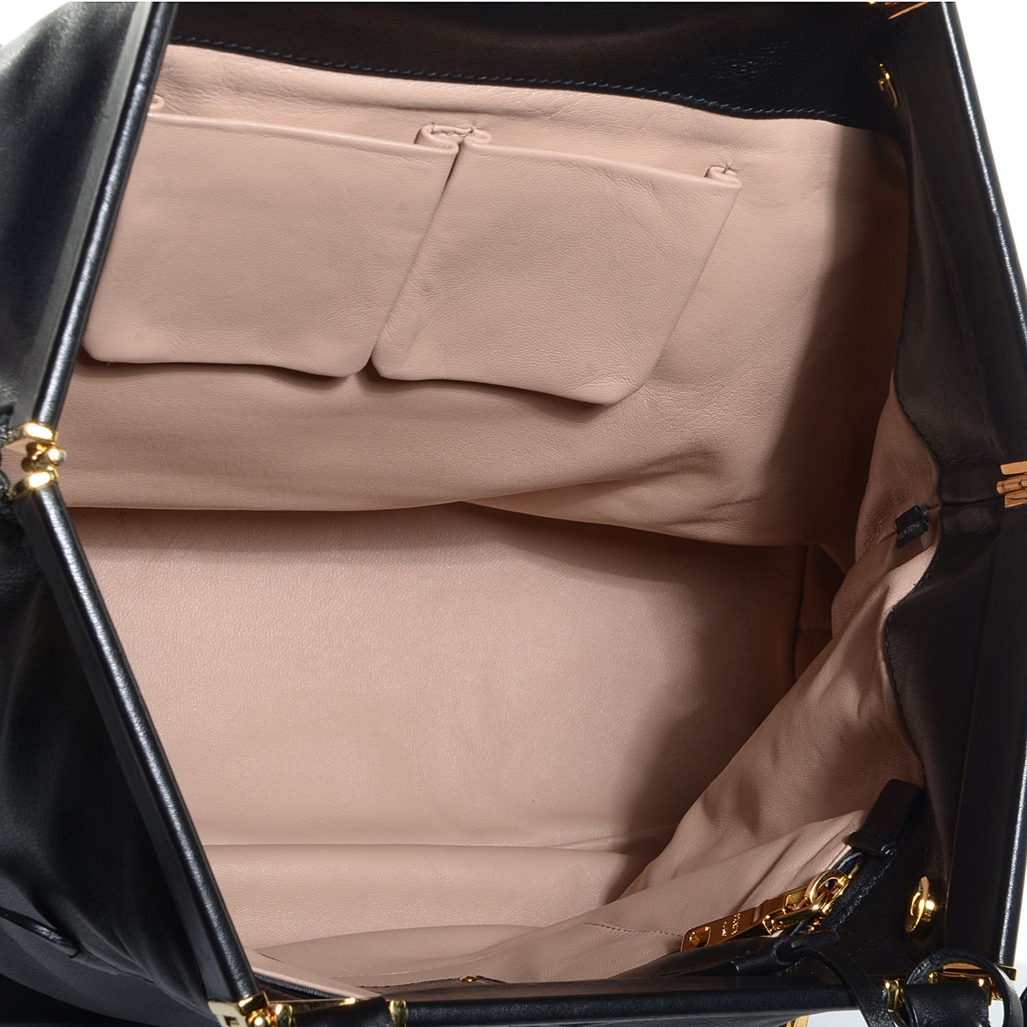 Prada Soft Calf Large Frame Tote Nero Black 7 of 12