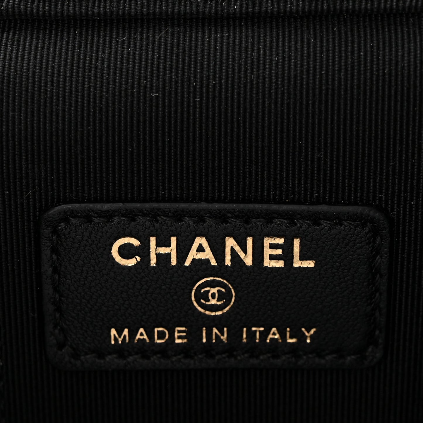 Lambskin Quilted Mini Vanity Case With Chain Black