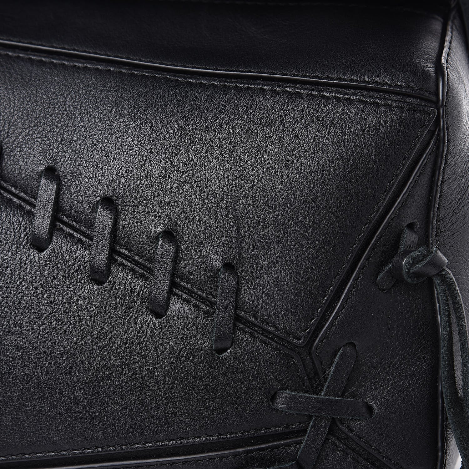 Loewe Calfskin Small Whipstitch Puzzle Bag Black 10 of 13