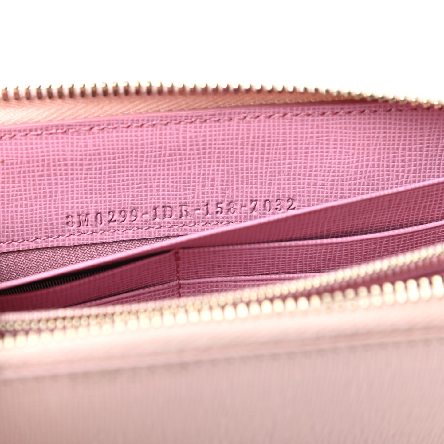 Vitello Elite QuTweet Studded Zip Around Wallet Pink