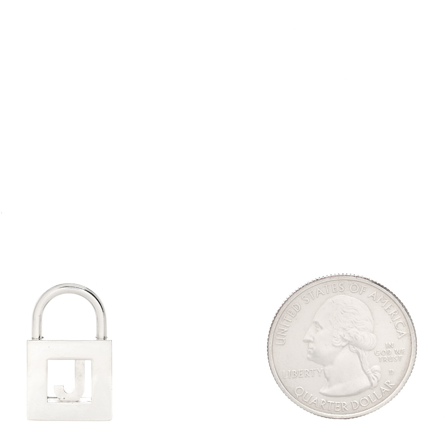 Tiffany Sterling Silver Letter J Lock Charm Pendant 2 of 4