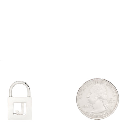 Tiffany Sterling Silver Letter J Lock Charm Pendant 2 of 4