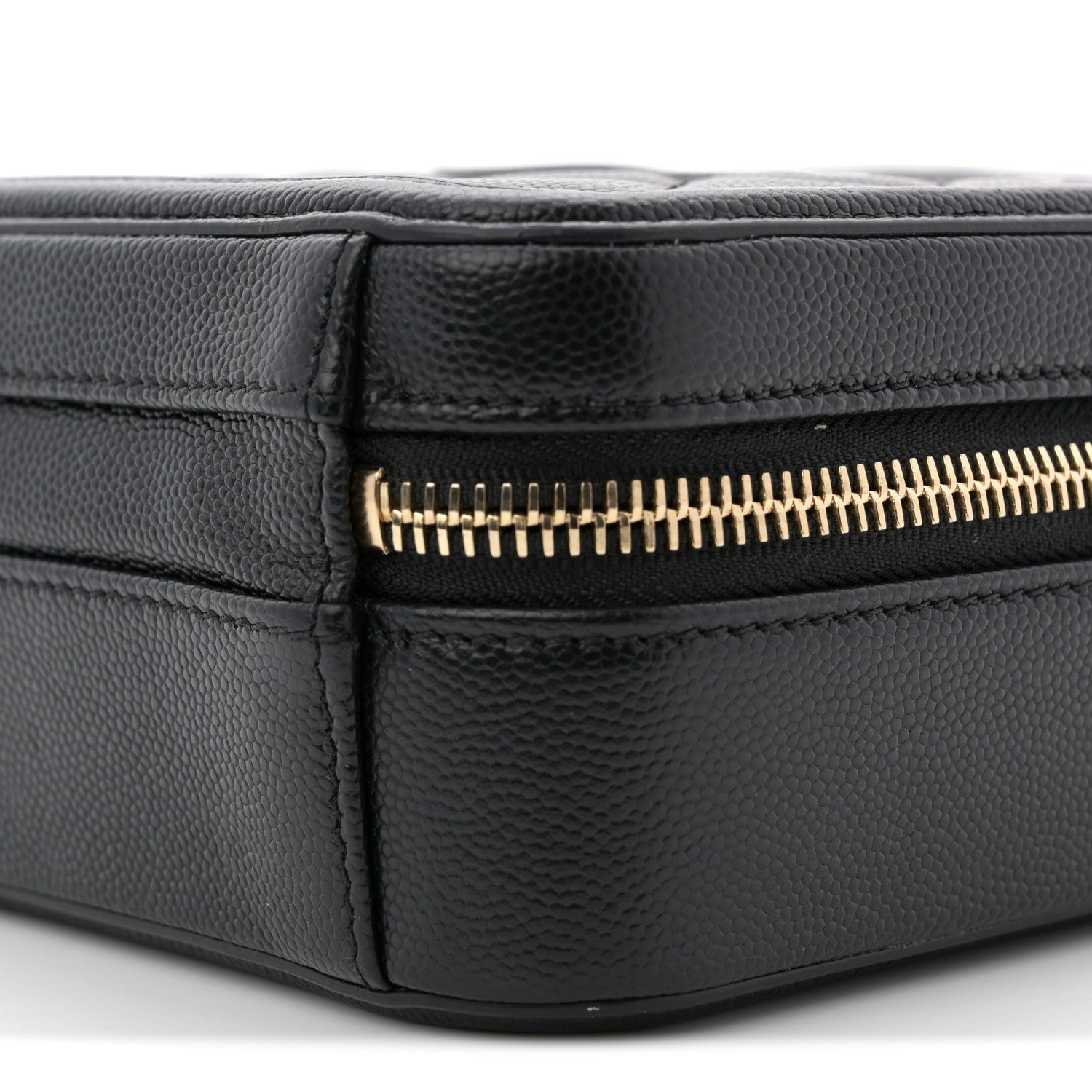 Chanel Caviar Quilted CC North South Filigree Vanity Case Black 10 of 11