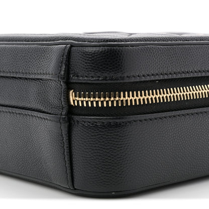 Chanel Caviar Quilted CC North South Filigree Vanity Case Black 10 of 11