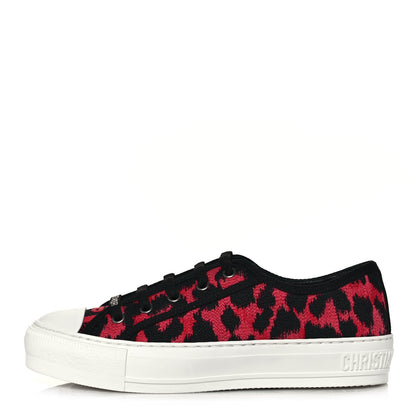 Christian Dior Cotton Mizza Embroidered Walk'N'Dior Low Top Sneakers 36.5 Framboise 1 of 9