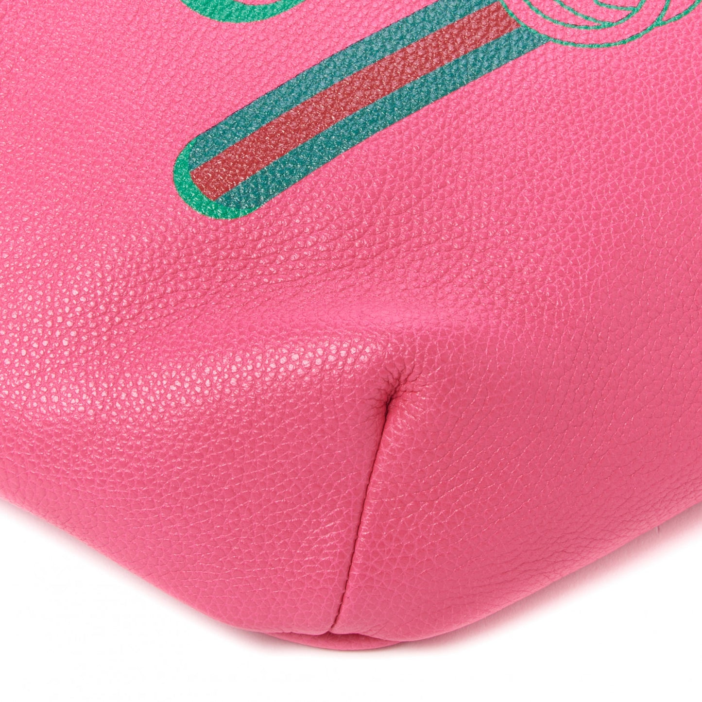 Grained Calfskin Logo Belt Bag Pink