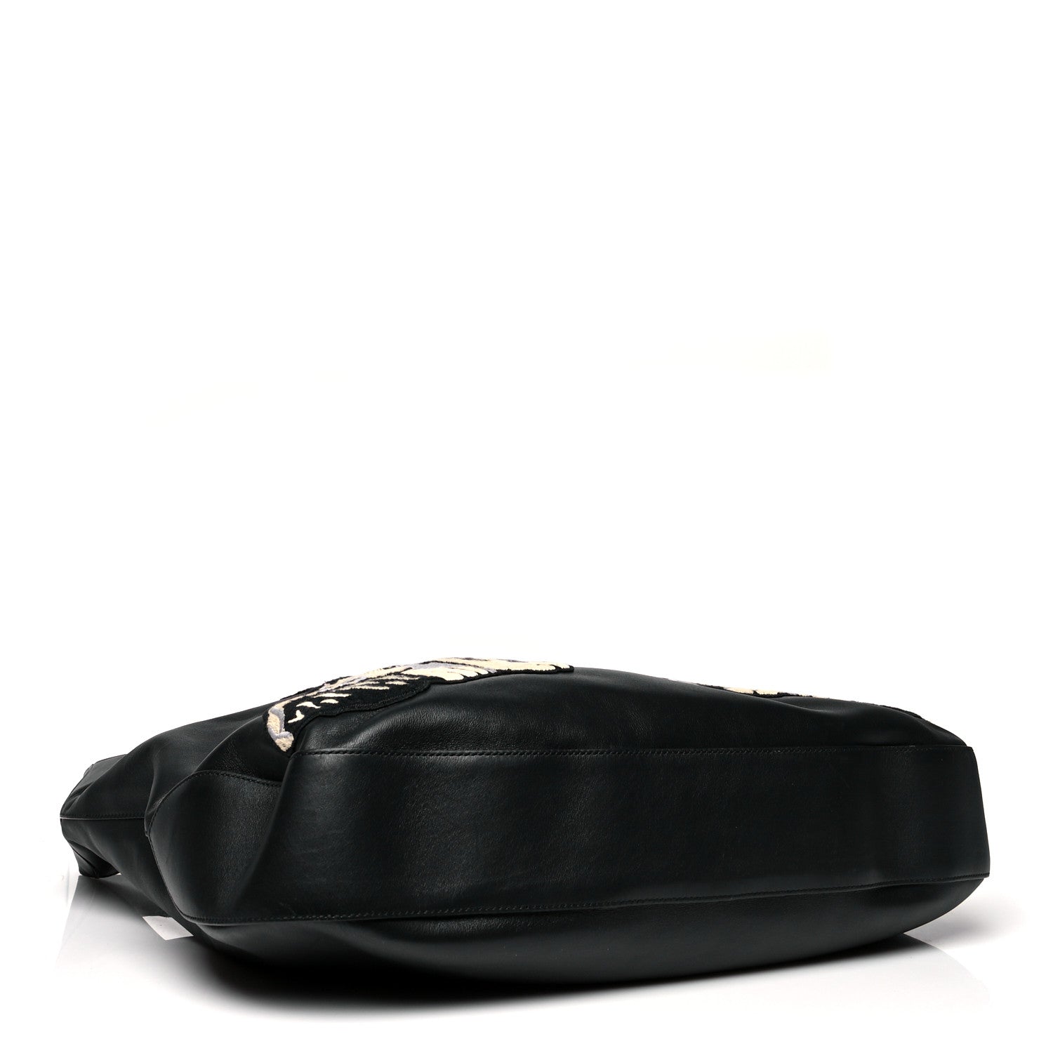Gucci Calfskin Dog Embroidered Extra Large Dionysus Hobo Black 4 of 14