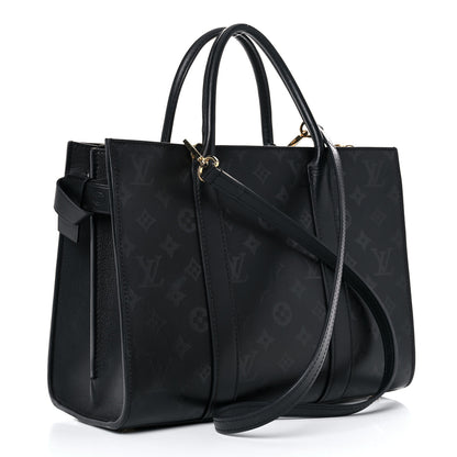 Louis Vuitton Monogram Cuir Plume Very Tote MM Black 4 of 55