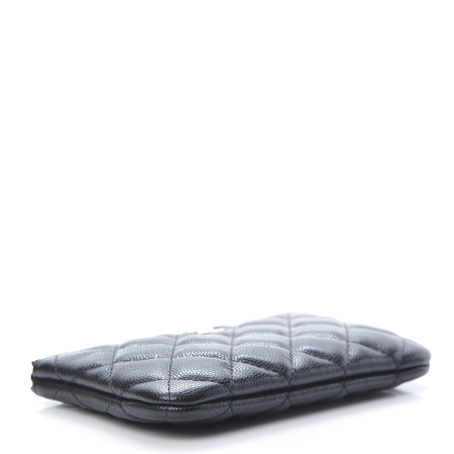 Caviar Quilted Small Cosmetic Case Black