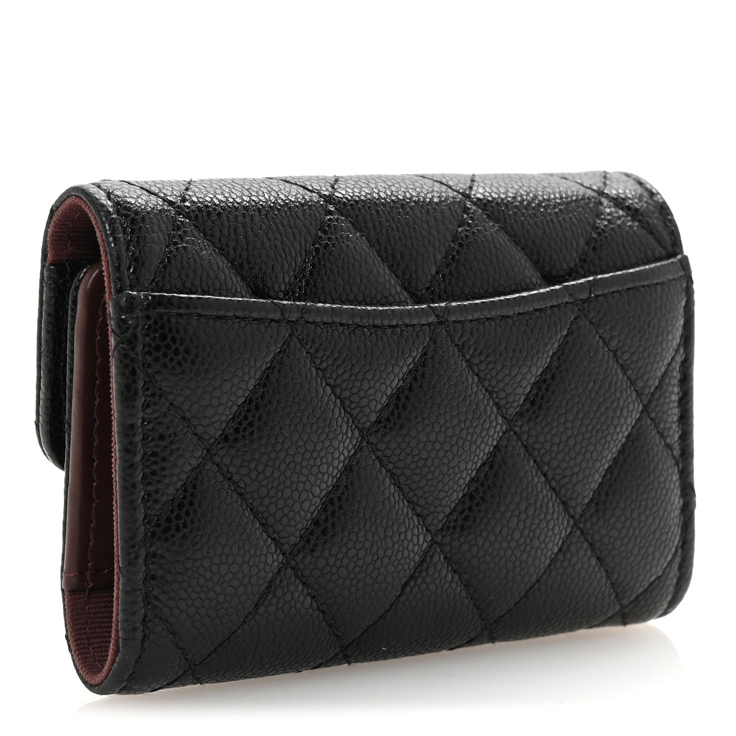 Chanel Caviar Quilted Classic 4 Key Holder Wallet Black 3 of 9