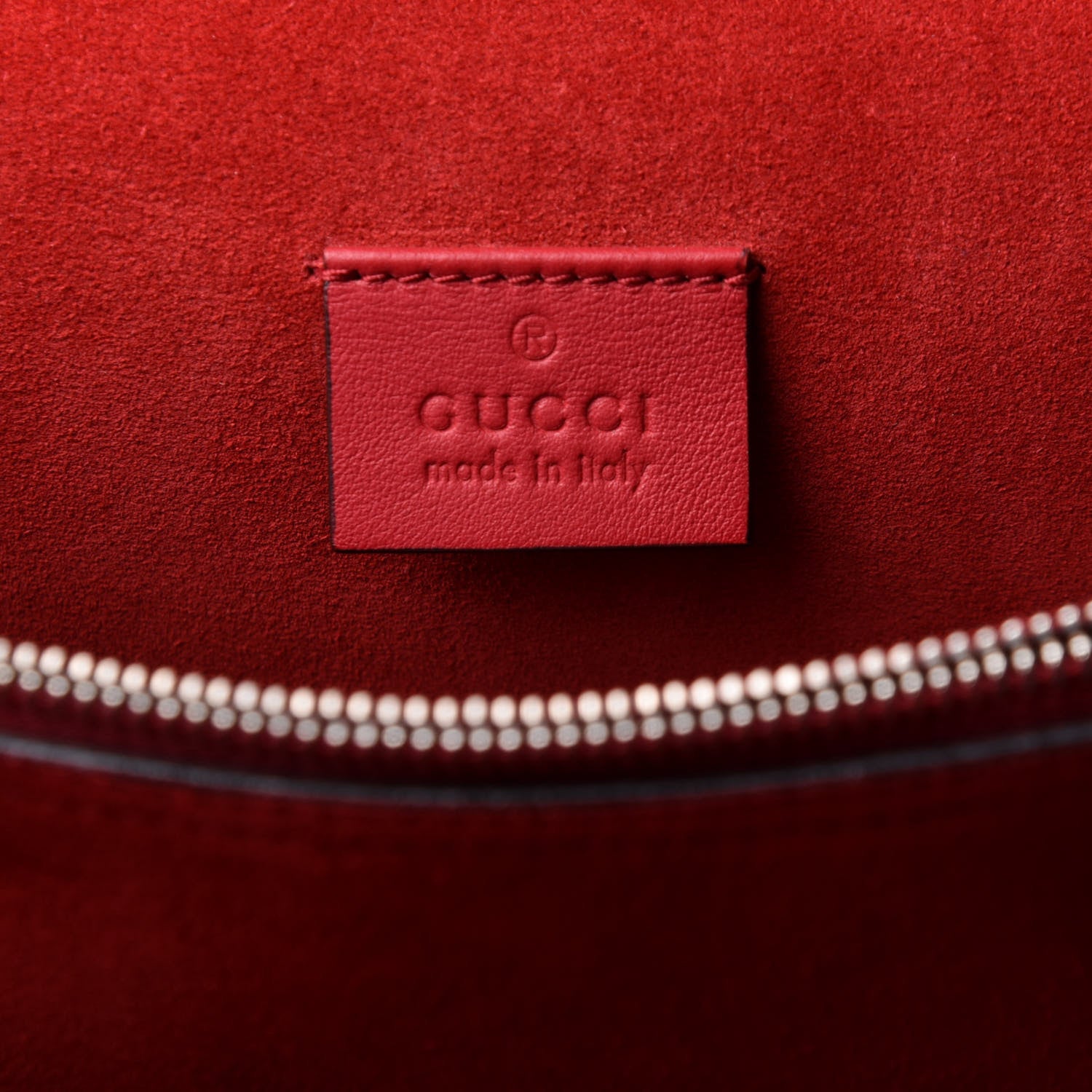 Gucci GG Supreme Monogram Suede Cudu Medium Dionysus Shoulder Bag Beige Ebony Vulcanic Red 6 of 11