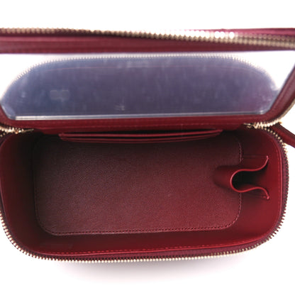 Chanel Lambskin Quilted Small Pillow Crush Vanity Case With Chain Dark Red 5 of 15