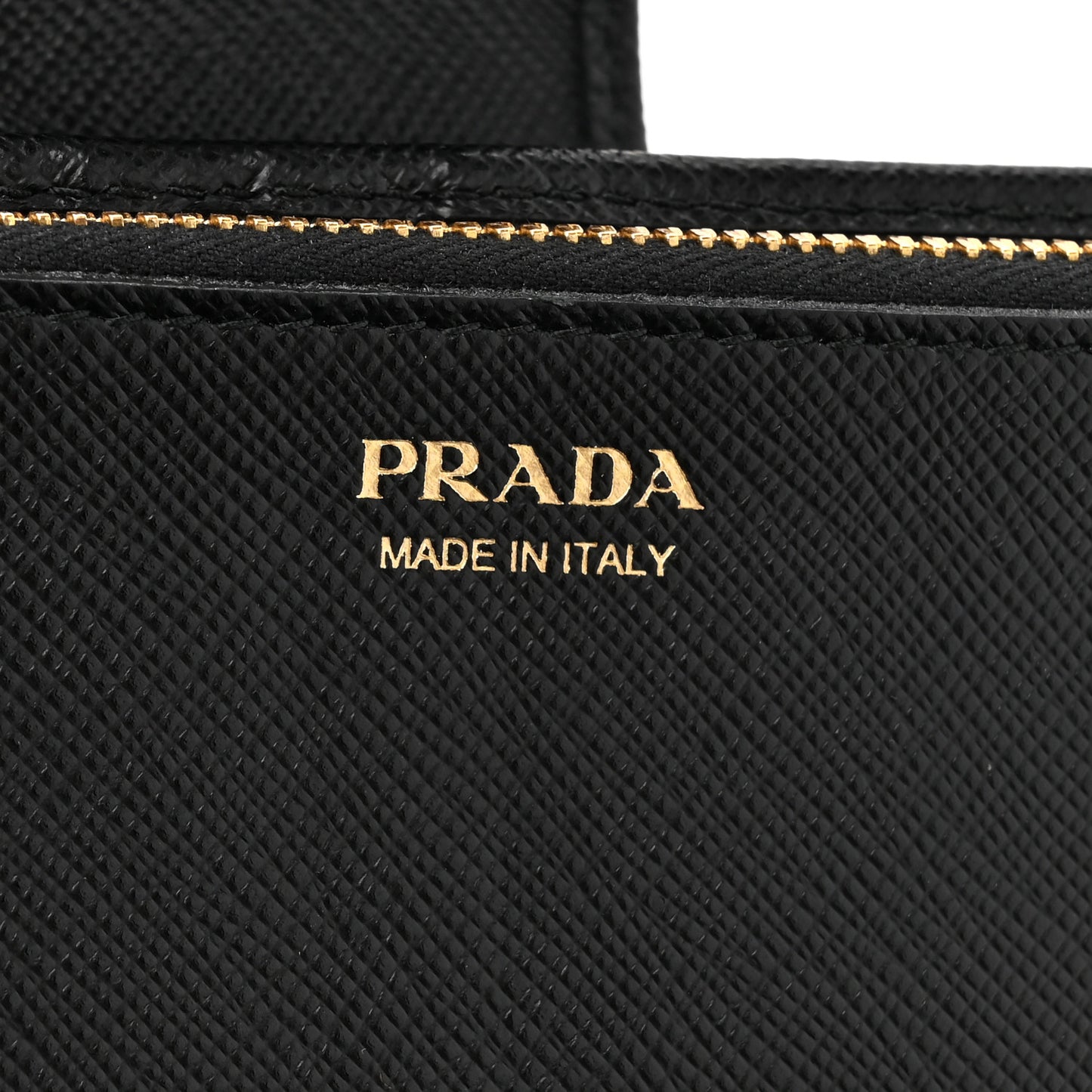 Saffiano Metal Tab Wallet Black