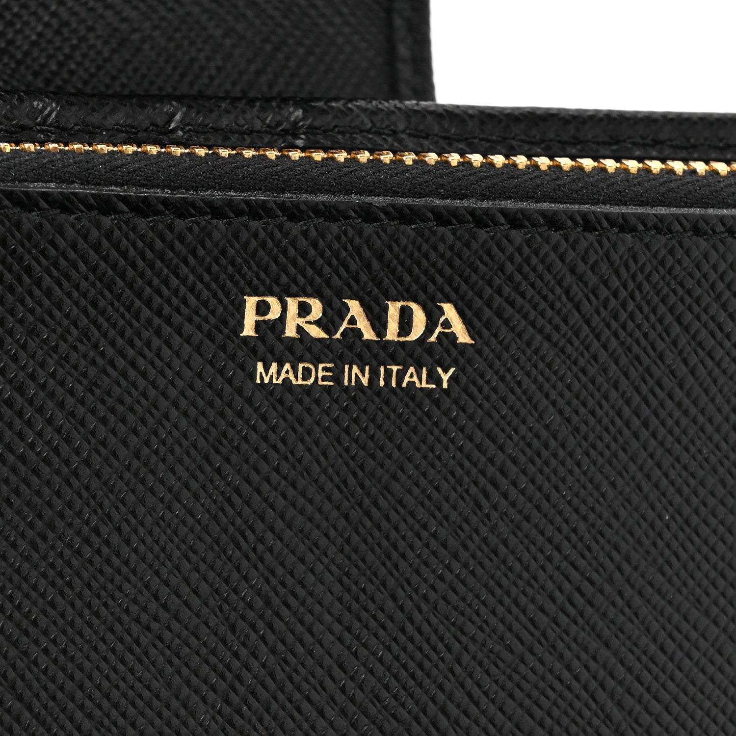 Prada Saffiano Metal Tab Wallet Black 8 of 13