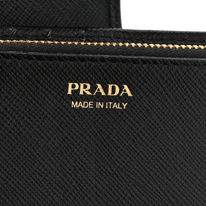 Prada Saffiano Metal Tab Wallet Black 8 of 13