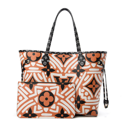 Louis Vuitton Monogram Giant Crafty Neverfull MM Creme Caramel 1 of 10