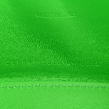 Balenciaga Shiny Calfskin Strass Crocodile Embossed Hourglass Top Handle Bag XS Fluo Green 7 of 14