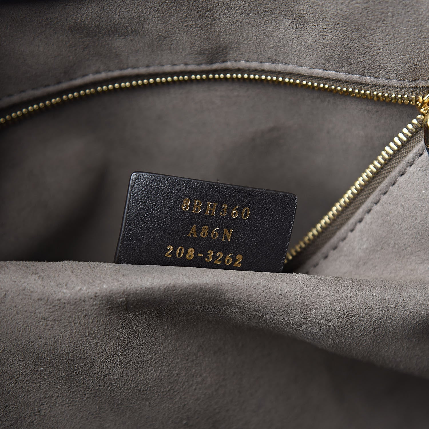 Fendi Glazed Fabric Vitello Century Plexiglass FF 1974 Stamp Patch Medium Runaway Shopper Tote Mogano Panna Black 7 of 10