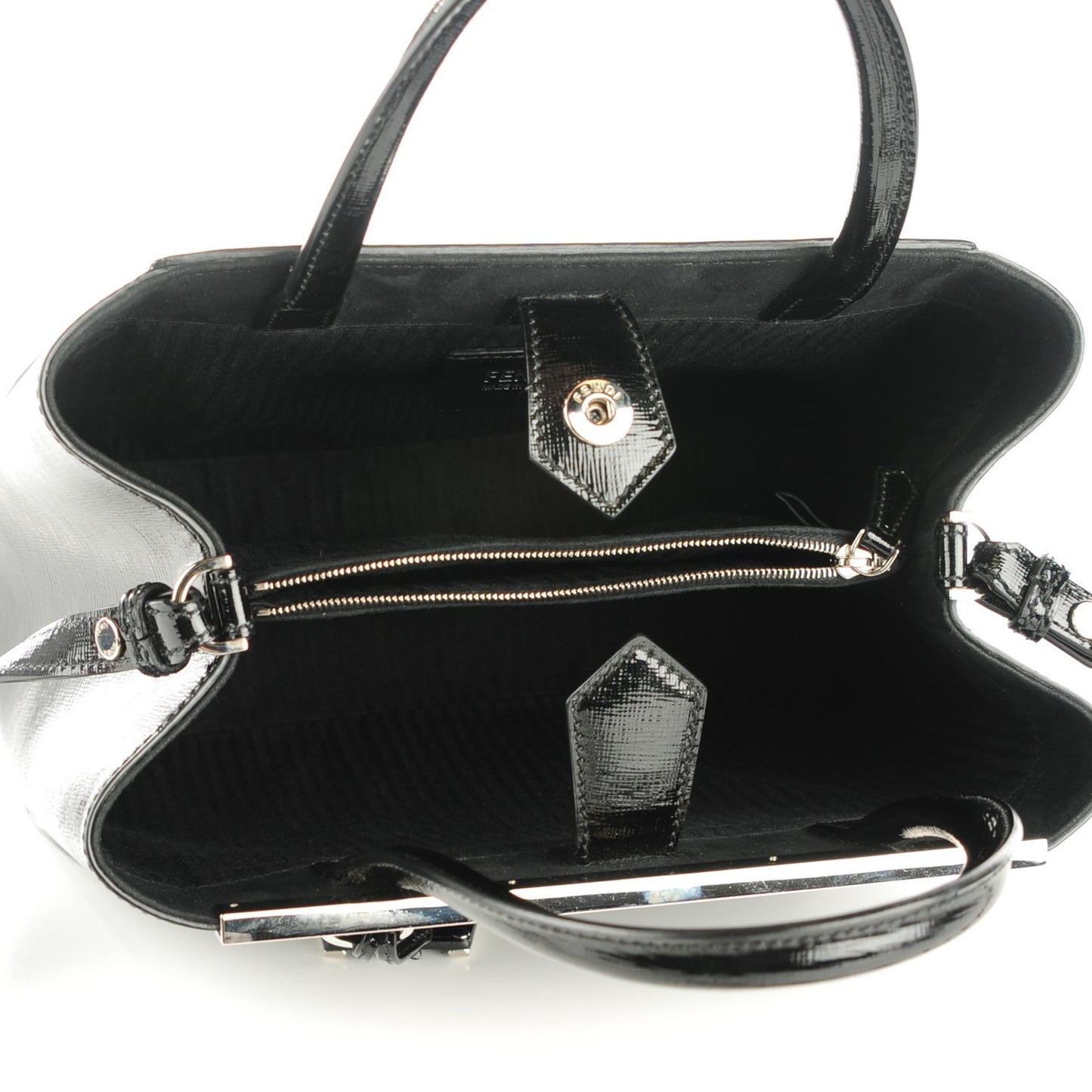 Patent Vitello Elite Petite 2Jours Tote Black