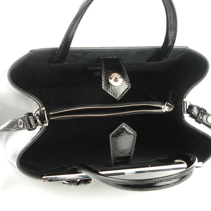Fendi Patent Vitello Elite Petite 2Jours Tote Black 5 of 9