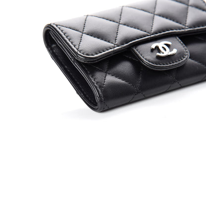 Chanel Lambskin Quilted Flap Card Holder Black 9 of 11