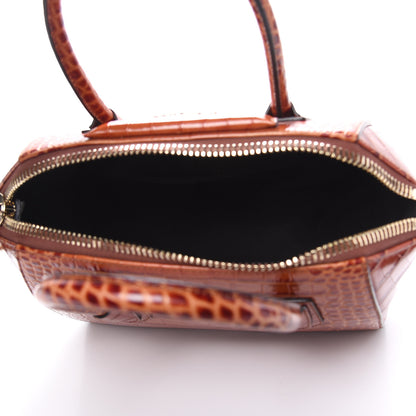Givenchy Calfskin Crocodile Embossed Small Antigona Cognac 5 of 10