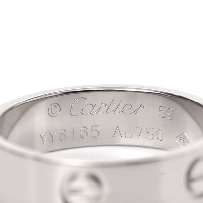 Cartier 18K White Gold 5.5mm LOVE Ring 59 8.75 4 of 5