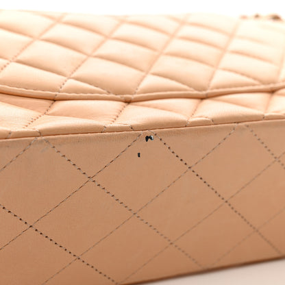 Chanel Lambskin Quilted Medium Double Flap Light Orange 11 of 13