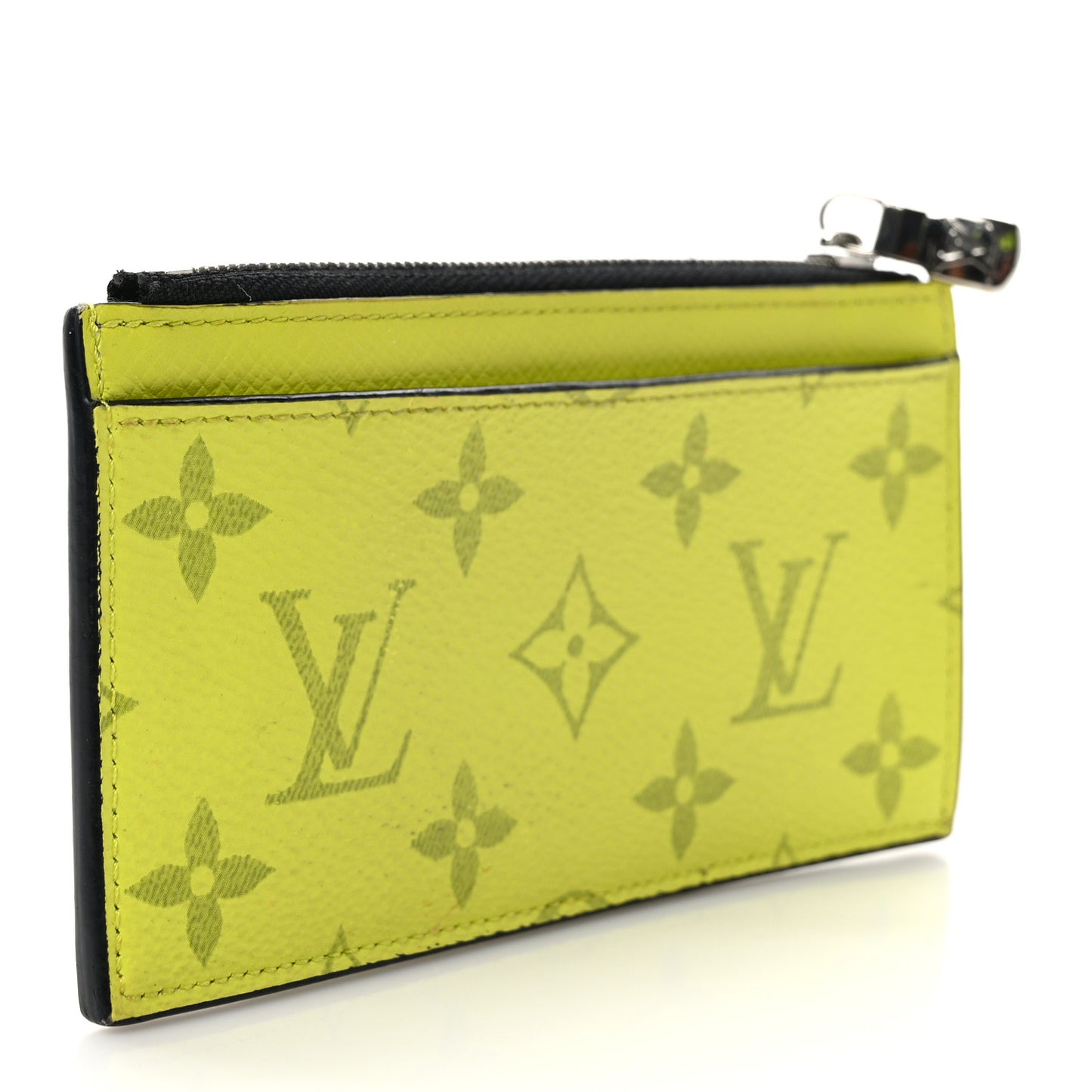 LOUIS VUITTON Monogram Taiga Coin Card Holder Yellow