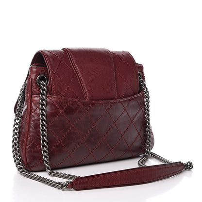 Chanel Caviar Aged Calfskin Medium Bubble Graphic Messenger Bag Dark Red 3 of 13