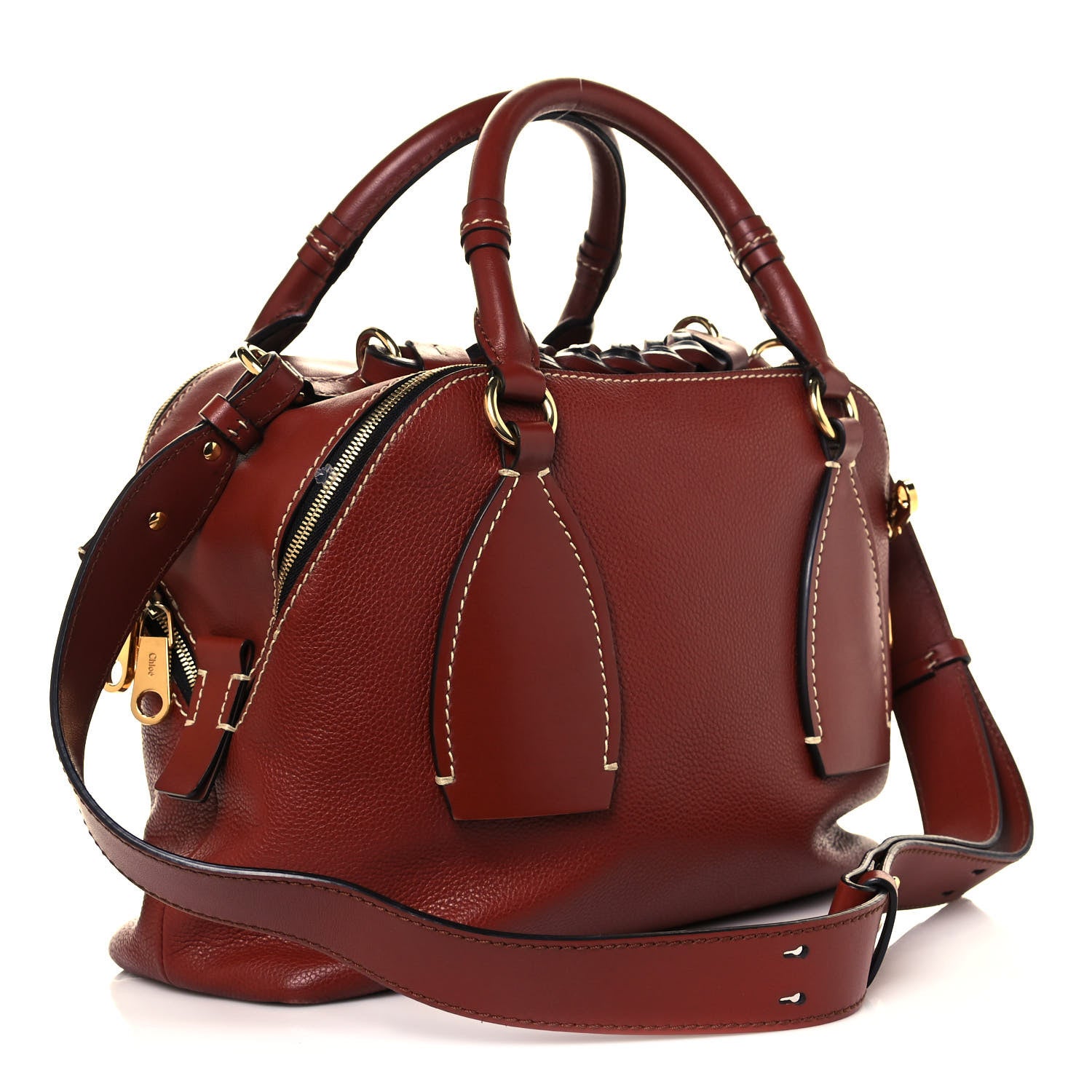 Chloe Calfskin Medium Daria Sepia Brown 3 of 15